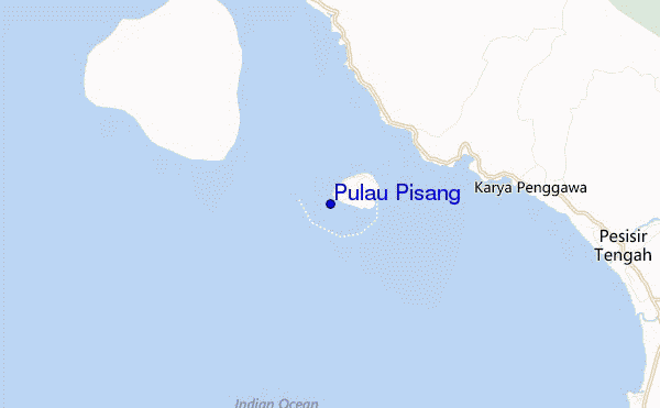 locatiekaart van Pulau Pisang