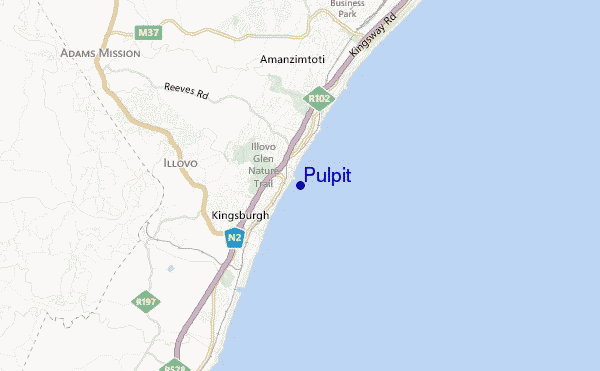 locatiekaart van Pulpit
