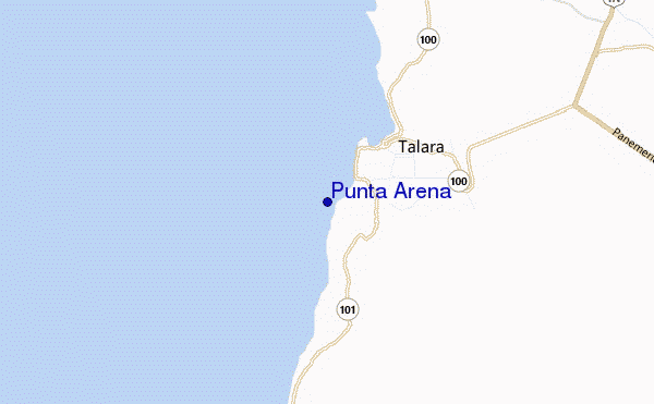 locatiekaart van Punta Arena