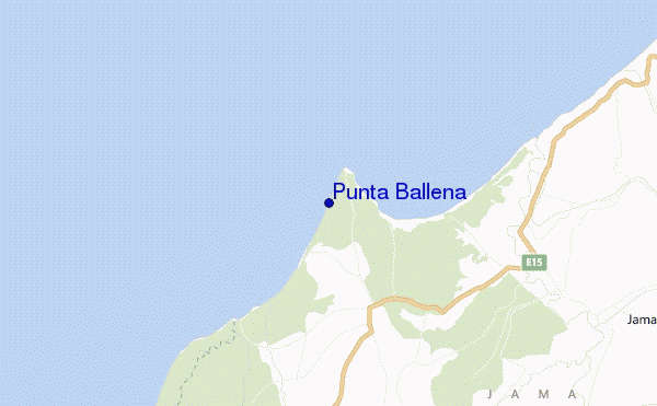 locatiekaart van Punta Ballena
