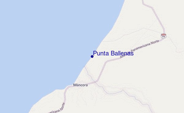 locatiekaart van Punta Ballenas