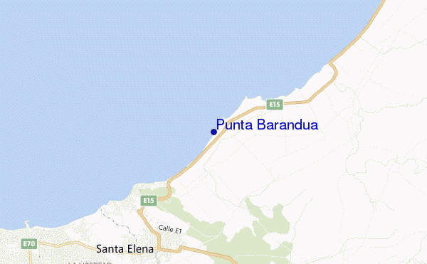locatiekaart van Punta Barandua