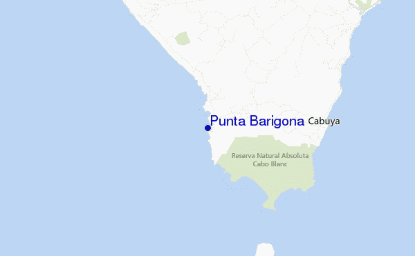 locatiekaart van Punta Barigona