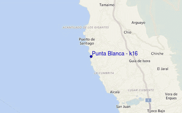 locatiekaart van Punta Blanca - k16