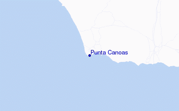 locatiekaart van Punta Canoas