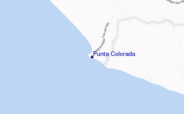 locatiekaart van Punta Colorada
