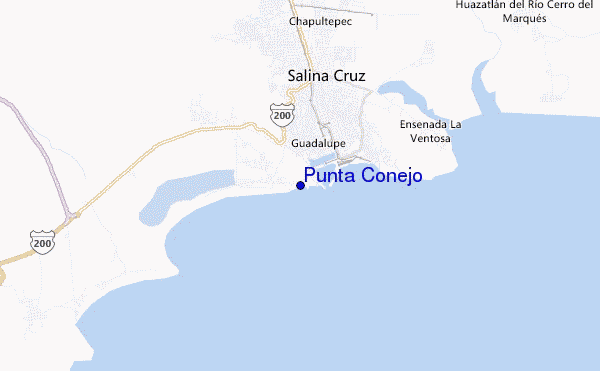 locatiekaart van Punta Conejo