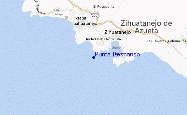 locatiekaart van Punta Descanso