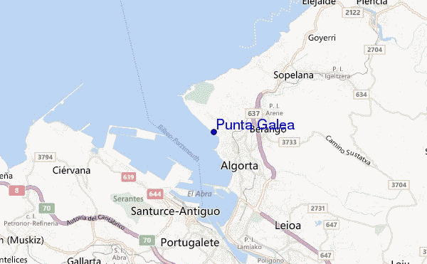 locatiekaart van Punta Galea