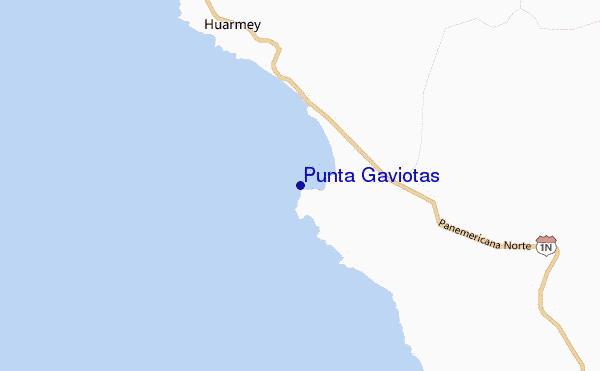 locatiekaart van Punta Gaviotas