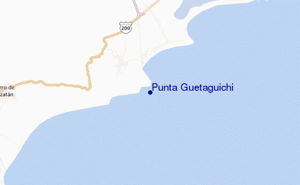 locatiekaart van Punta Guetaguichi