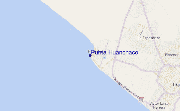 locatiekaart van Punta Huanchaco