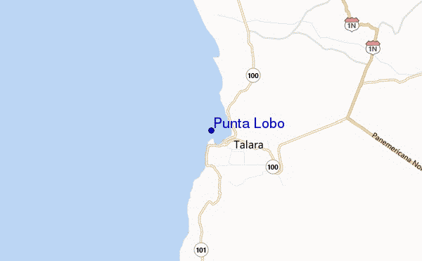 locatiekaart van Punta Lobo