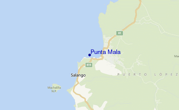 locatiekaart van Punta Mala