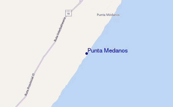 locatiekaart van Punta Medanos