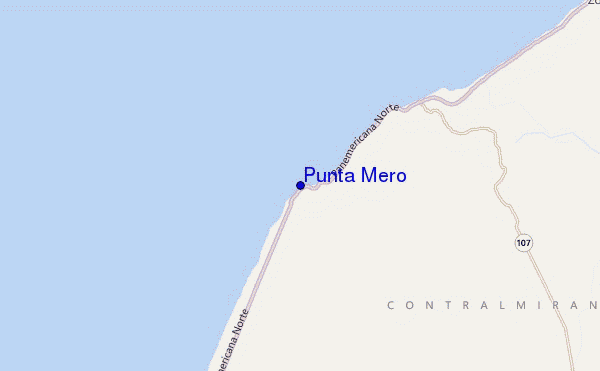 locatiekaart van Punta Mero