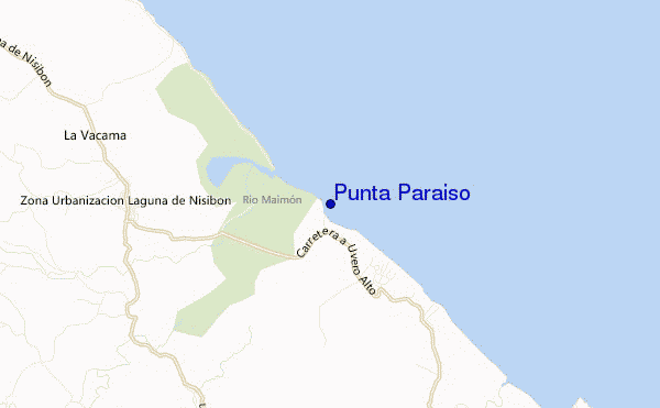 locatiekaart van Punta Paraiso