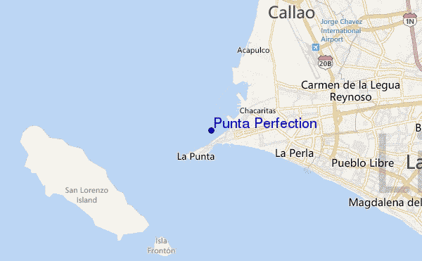 locatiekaart van Punta Perfection