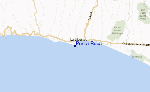 locatiekaart van Punta Roca