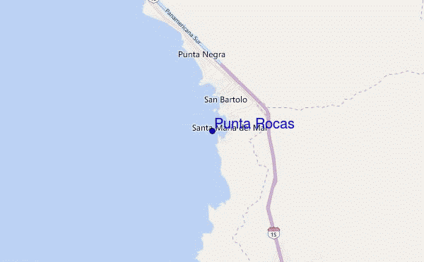 locatiekaart van Punta Rocas