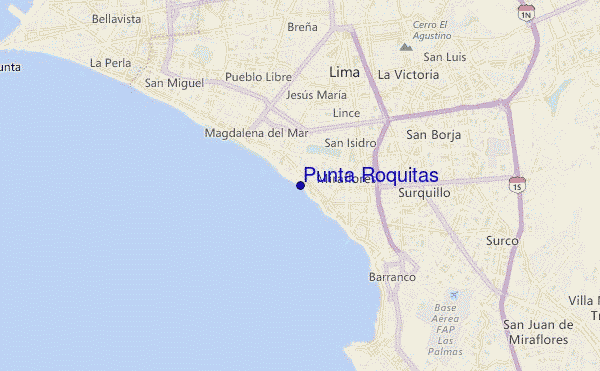 locatiekaart van Punta Roquitas