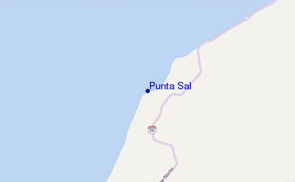 locatiekaart van Punta Sal