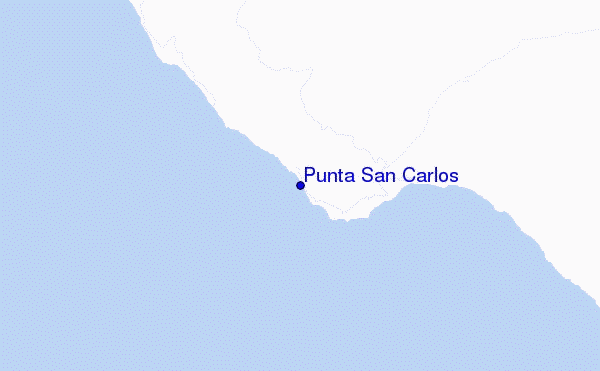 locatiekaart van Punta San Carlos