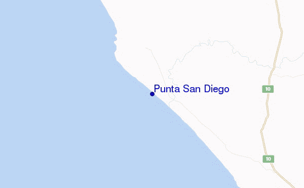 locatiekaart van Punta San Diego