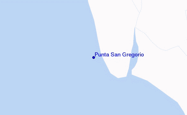 locatiekaart van Punta San Gregorio