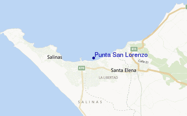 locatiekaart van Punta San Lorenzo