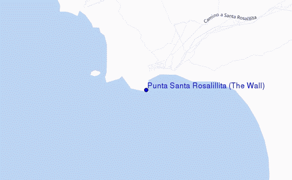 locatiekaart van Punta Santa Rosalillita (The Wall)