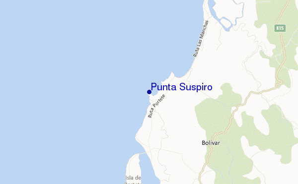 locatiekaart van Punta Suspiro