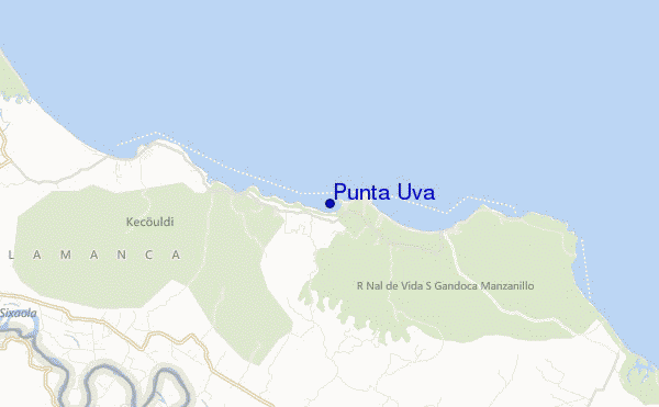 locatiekaart van Punta Uva