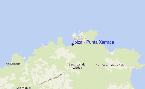 locatiekaart van Ibiza - Punta Xarraca