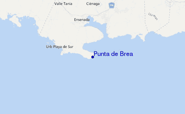locatiekaart van Punta de Brea