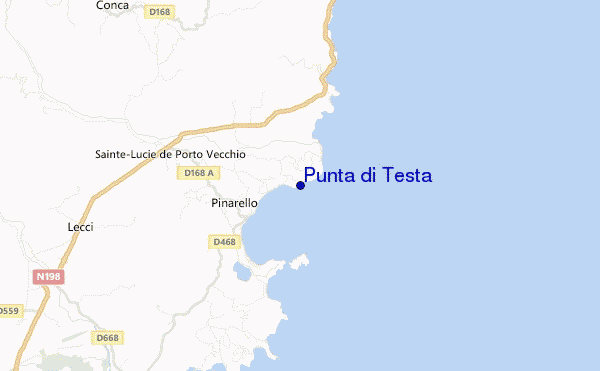 locatiekaart van Punta di Testa