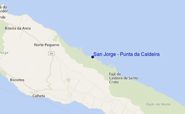 locatiekaart van San Jorge - Punta da Caldeira