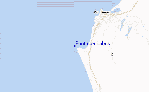 locatiekaart van Punta de Lobos