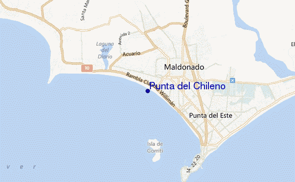 locatiekaart van Punta del Chileno