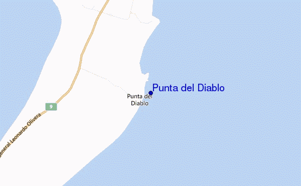 locatiekaart van Punta del Diablo