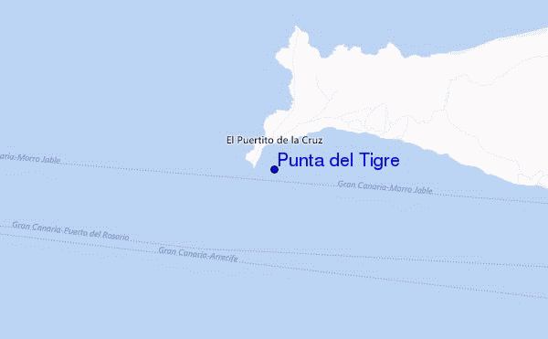locatiekaart van Punta del Tigre