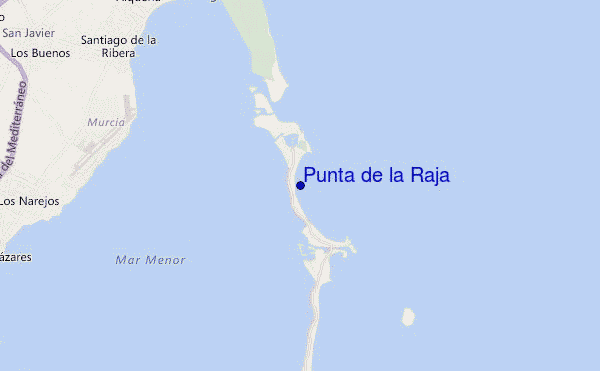 locatiekaart van Punta de la Raja
