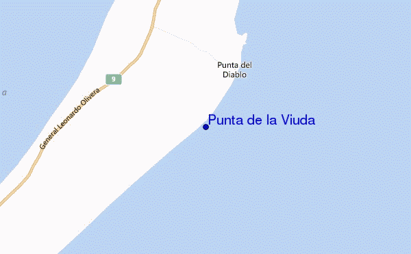 locatiekaart van Punta de la Viuda