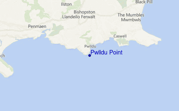 locatiekaart van Pwlldu Point
