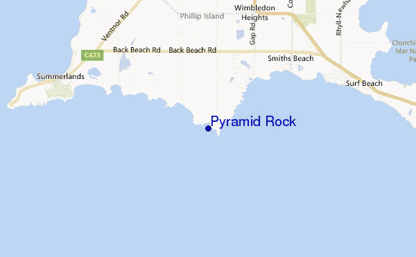 locatiekaart van Pyramid Rock