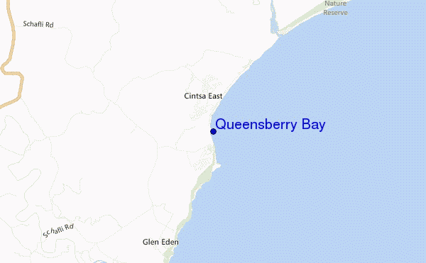 locatiekaart van Queensberry Bay