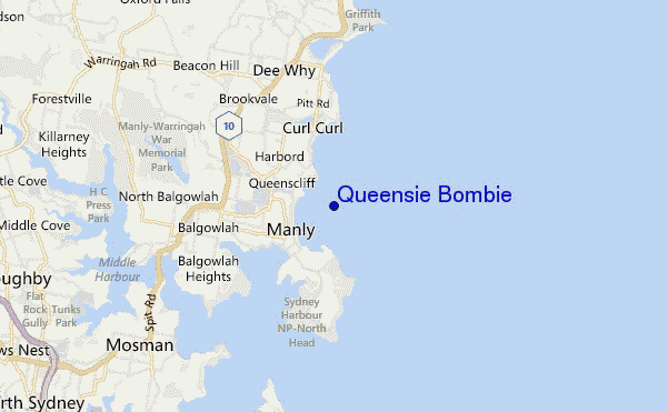 locatiekaart van Queensie Bombie