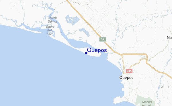 locatiekaart van Quepos