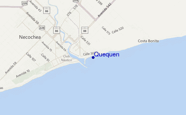 locatiekaart van Quequen