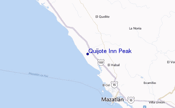 Quijote Inn Peak Location Map